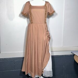 Kojooni short sleeve lace ruffle petticoat dress